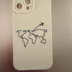 World Map Design iPhone 13 Pro Max Case - White